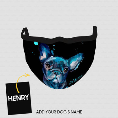 Personalized Dog Gift Idea - Blue Opened Eyes Dog For Dog Lovers - Cloth Mask